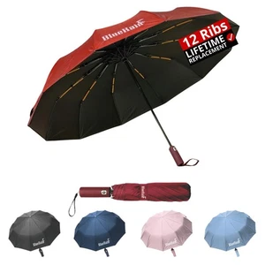 Automatic Umbrellas for Rain – 12-Rib Reinforced Fiberglass Folding Umbrella ... - Foto 1 di 9