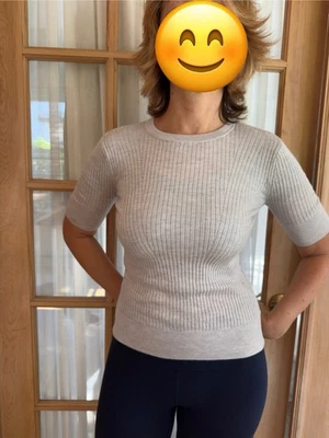 Suéter Jersey Eric Bompard Paris Cachemira Acanalado Calce Ajustado Para Mujer’s M Foto 1 de 4