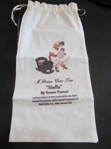 13,5" x 7" Musselin Tasche für UFDC 12" Stella Puppe von Susan Fosnot 2015 Convention - Bild 1 von 2
