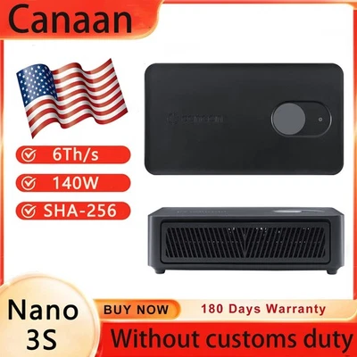 Canaan Avalon Nano 3S - 6TH/s (con fuente de alimentación) negro en stock Foto 1 de 4