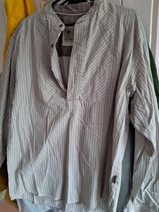 FAT FACE Grandad shirt stripes M - Picture 1 of 12