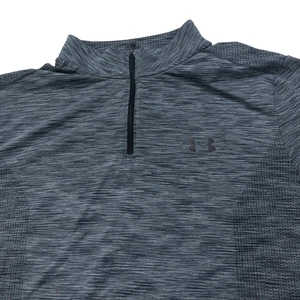 Under Armour Threadborne HeatGear Fitted XXL grau Pullover 1/4 Zip Mock Neck - Bild 1 von 8