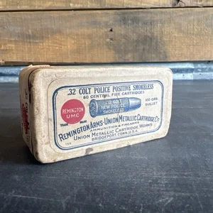 Vintage Remington Arms .32 Colt Police Positive Box Sealed - Picture 1 of 7