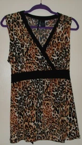 Saint Tropez West Damen ärmelloses Leopardenmuster Strick TOP Gr. XL - Bild 1 von 2