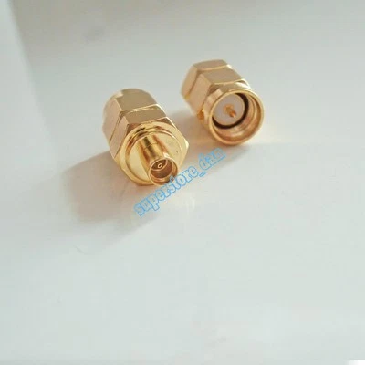 1Pcs SMA male plug to MMCX female jack Straight RF coaxial Connector Adapter - Image 1 of 4