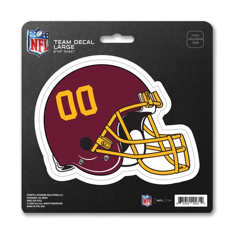 Fanmats NFL Washington Football Team Decal Large 8"X8" Auto RV Boat Cooler Cover