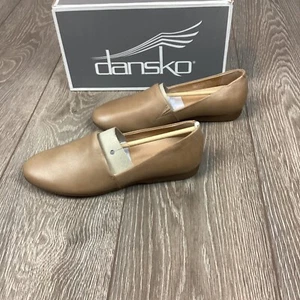 DANSKO Larissa Burnished Nappa Shoes Loafers NEW Tan Brown Women’s 40 9.5/10 - Picture 1 of 10