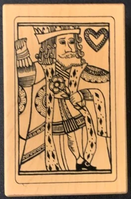 Sello de goma para cartas de juego Inkadinkado Rey de Corazones Foto 1 de 3