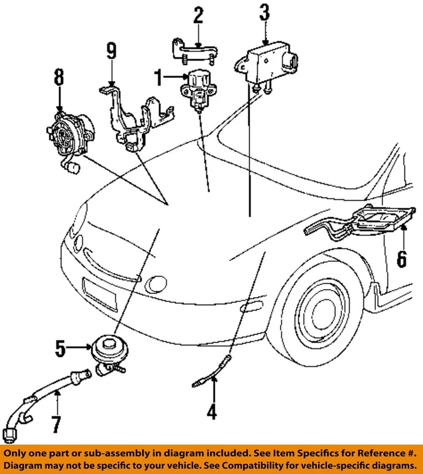 Componentes de emisión de sistema de emisiones de sable Ford OEM 97-99 - Conjunto de tubos F7DZ9D477CD Foto 1 de 1