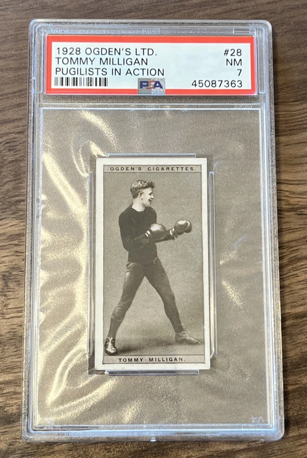 1928 Ogden's Ltd. Pugilists in Action #28 Tommy Milligan. PSA 7 (only 2 Higher) - Image 1 of 3