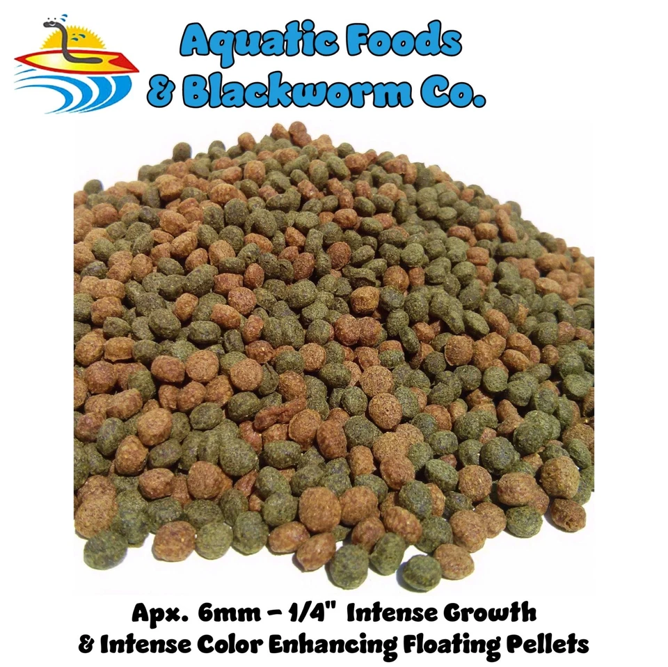 AQUATIC FOODS INC. 5-lbs 6mm Intense GROWTH & Intense COLOR Enhancing Koi & Pond Pellets