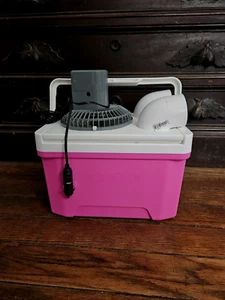 Onos 9qt Pink Swamp Cooler Portable Air Conditioner Travel Camping, Boat 12v Fan - Picture 1 of 5