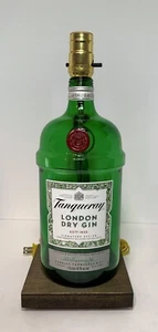 Tanqueray 1.75L Table Desk LAMP Bar Lounge Game Room Liquor Bottle Party Light - Picture 1 of 4
