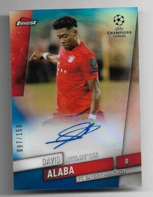 2019-20 Topps Finest UEFA Champions League Auto Card : David Alaba #097/150 - Image 1 of 2