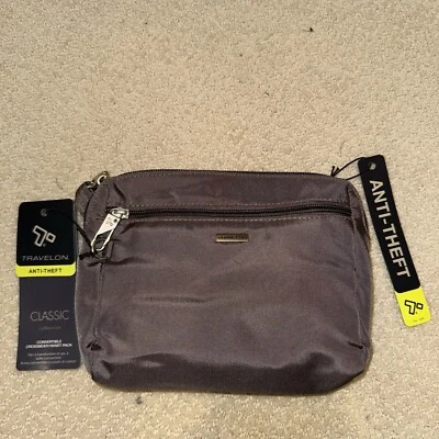 NWT Travelon Anti-theft Classic Crossbody Bucket Bag Brown Nutmeg Crossbody - Image 1 of 4