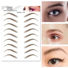 4D Natural Eyebrow Tattoo Sticker Makeup Fake Eyebrows Waterproof Long Lasting