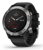 Garmin fenix 6 GPS Multisport Watch Silver w/ Black Band