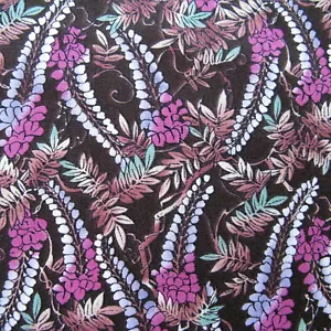 Cotton Fabric RJR Fashions Wood Cut Prints Fern Floral Watercolor 2.41 Yds Quilt - Picture 1 of 6