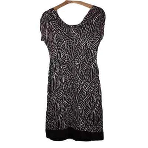 Banana Republic Damen Gr. S Braun Viskose Seidenmischung Flügelärmel Etuikleid - Bild 1 von 5