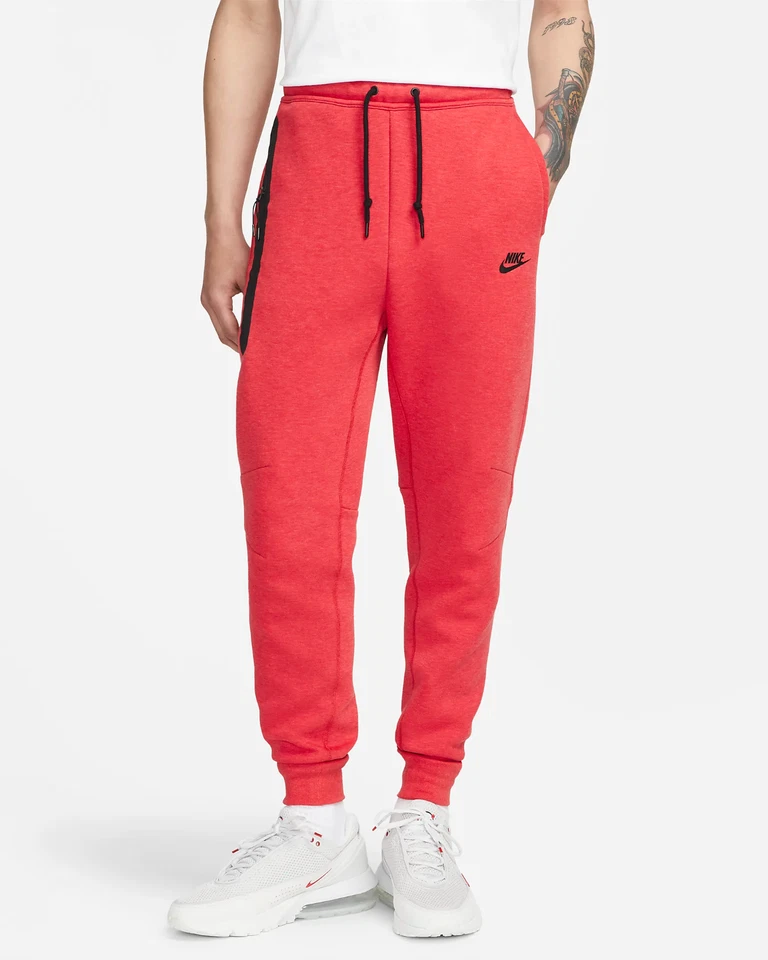 Nike Sportswear Tech Fleece Jogger Pants Men's Size XL Red FB8002-672