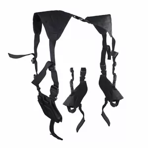 Tactical Double Shoulder Holster Shoulder Handgun Holster with Dual Mag Pouch - Picture 1 of 8