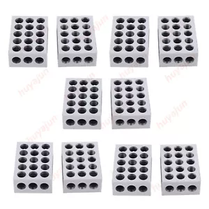 5 MATCHED PAIRS ULTRA PRECISION 1-2-3 BLOCKS SET 23 HOLES 0.0001" MACHINIST - Picture 1 of 9