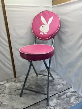 Playboy Pink Stool Chair Bunny Seat Fold Up Collapsing Barstool Make Up Chair
