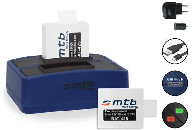 Dual-Ladegerät + 2x Akku für SJCam SJ4000/SJ5000/ M10/ BOOMYOURS - Bild 1 von 4