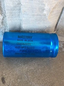 Mallory CG452U50D1 Capacitor 4500 MFD 50 VDC PIS+ Max SURGE 75VDC Not Tested - Picture 1 of 8