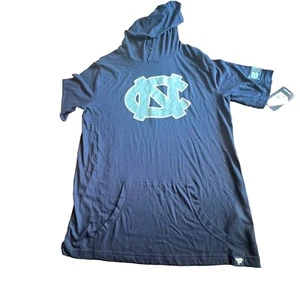 FANATICS North Carolina Tar Heels T-SHIRT Mens Sz L Blue Short Sleeve Hooded New - Picture 1 of 10