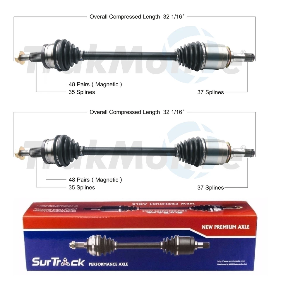 Juego de 2 ejes de eje trasero CV SurTrack para cargador Dodge Challenger 300 Foto 1 de 1