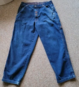Vintage Heaven Or Hell Men’s Carpenter Jeans Baggy Hip Hop 38 X 32 - Picture 1 of 8