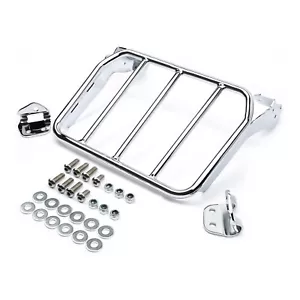 Chrome Sissy Bar Luggage Rack for Harley Softail Breakout Fat Boy 2018-up - Foto 1 di 7