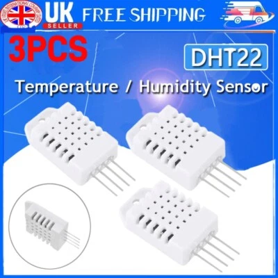 3x DHT22 / AM2302 Temperature & Humidity Sensor for Arduino, Raspberry Pi, PIC - Image 1 of 4