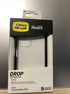 Funda ultra delgada Otterbox Series React para Samsung Galaxy A03s transparente/negra - Imagen 1 de 3