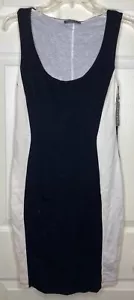 Nuevo Vestido Sin Mangas Nuevo con Etiquetas Terciopelo Graham & Spencer Negro Blanco Bloque de Color Mediano - Imagen 1 de 3