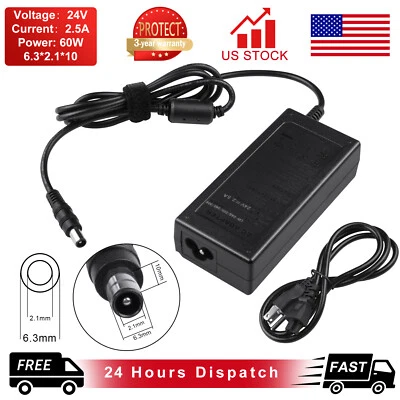24V 2.5A AC/DC Adapter Charger For Samsung Sound Bar Wireless Bluetooth Speaker  - Изображение 1 из 4