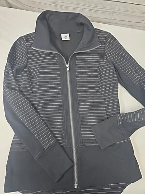 Jaqueta CAbi Feminina XS Moderna Sprint Listrada Pista Athleisure Thumbholes #3378 - Imagem 1 de 4