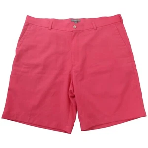 Peter Millar Chino Shorts Mens Size 38 Pink Polyester Stretch Flat Front Outdoor - Picture 1 of 9