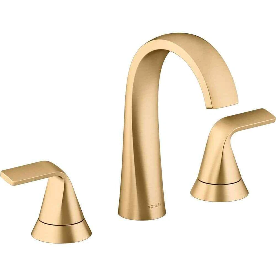 KOHLER Cursiva K-R30579-4D-2MB Bathroom Faucet in Vibrant Brushed Moderne Brass