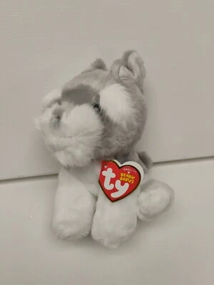 Ty HARPER the Schnauzer Dog Beanie Baby 7" NEW MWMTs Plush Stuffed Animal Toy - Image 1 of 2