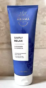 Bath & Body Works Aroma Simply Relax Lavender Vanilla Body Cream 8 oz NEW - Picture 1 of 9