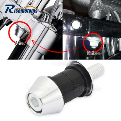 2x Black Polyurethane Handlebar Riser Bushings For Harley Softail Dyna Sportster - Image 1 of 4