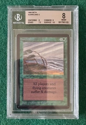 Hurricane - BETA - MTG - BGS 8. NM-MT. More Vintage MTG In My Store. - Image 1 of 2