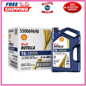 Shell Rotella T6 Full Synthetic 10W-30 Engine Oil (1-Gallon, 3 PACK) - Picture 1 of 8