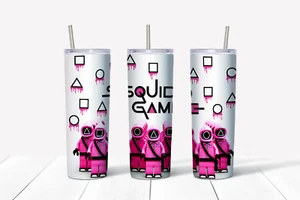 20oz skinny Stainless steel Squid Games tumbler - Foto 1 di 1