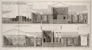 PIRANESI (*1758) nach PIRANESI (*1720), Aufriss des Isistempels, Pompeji, 1806, - Bild 1 von 6