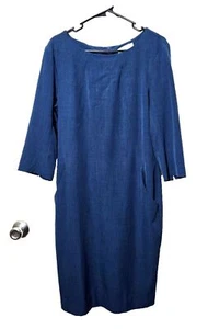 MM LAFLEUR Emily Kleid 14 dunkelblau Stretch 3/4 Arm Profi Freizeit Strick - Bild 1 von 13