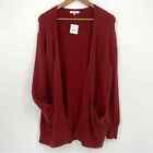 Nwt Madewell Rusty Red Open Front Merino Wool Blend Cardigan Sweater Size Small