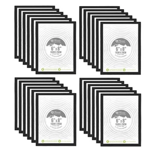 [36er Pack] Schwarz Styrol 6" x 8" Foto Bilderrahmen Wandbehang Portrait Poster - Bild 1 von 10